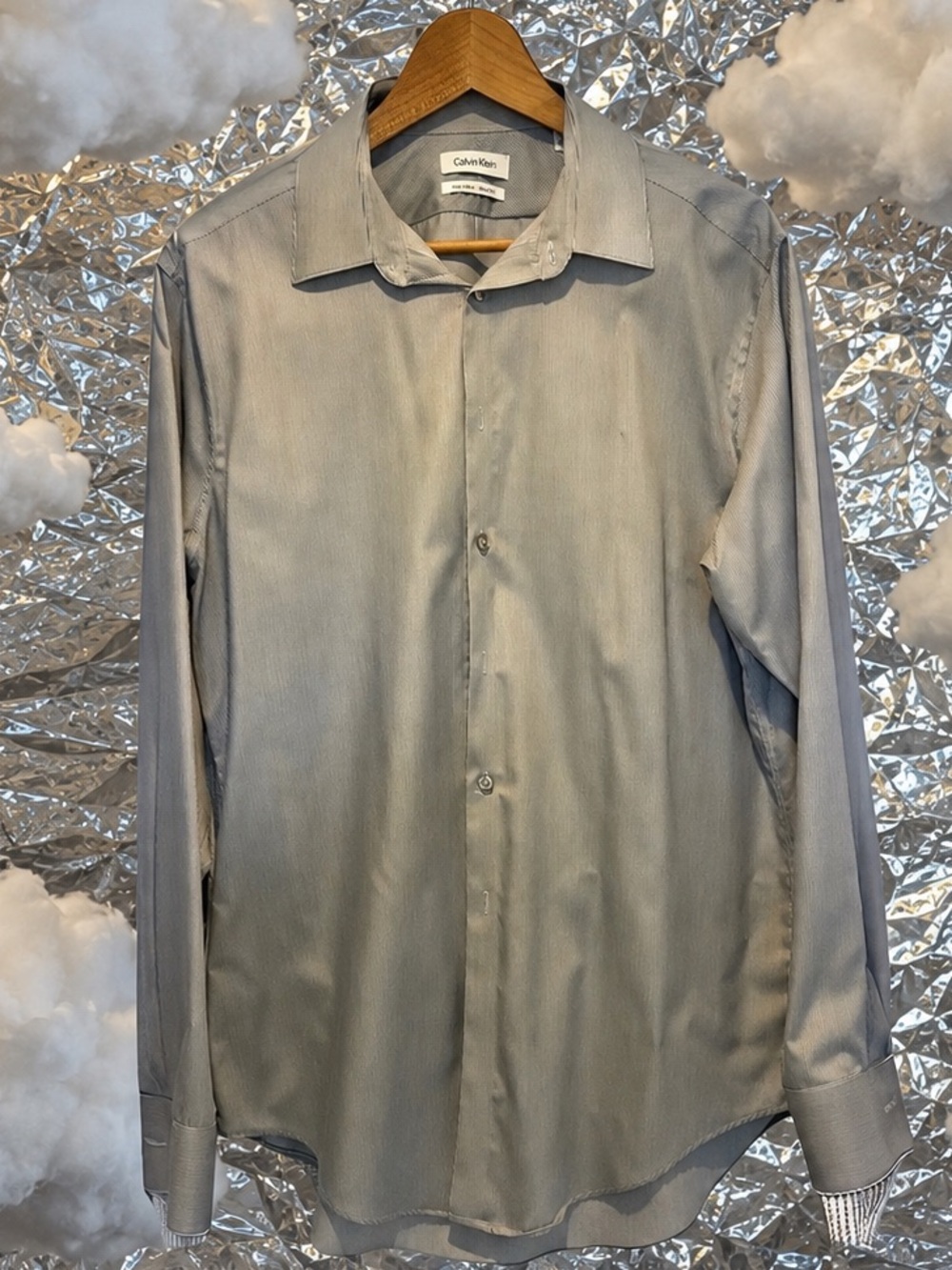 Calvin Klein non-iron slim-fit dress shirt 16.5 - lightly worn non-smoking home